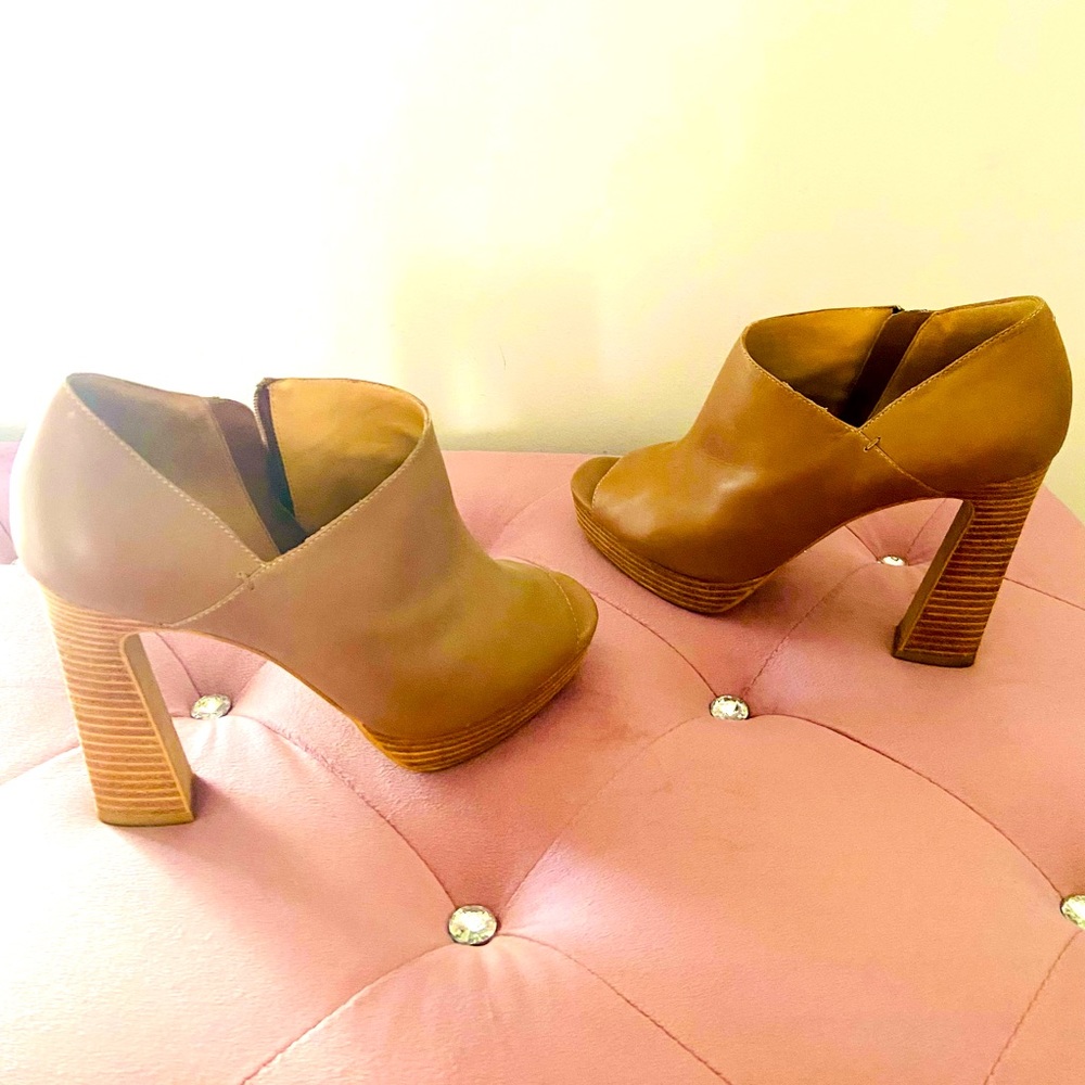 Kenneth Cole New York vintage 2000s leather high heel booties, 9 1/2 - Picture 3 of 6